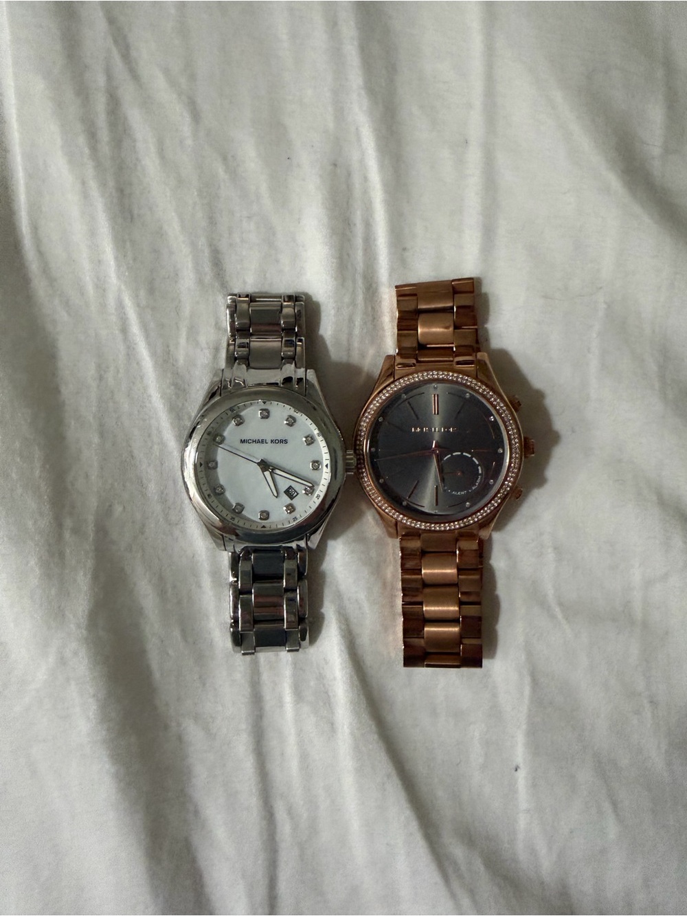 Michael Kors Silver and Rose Gold Watches